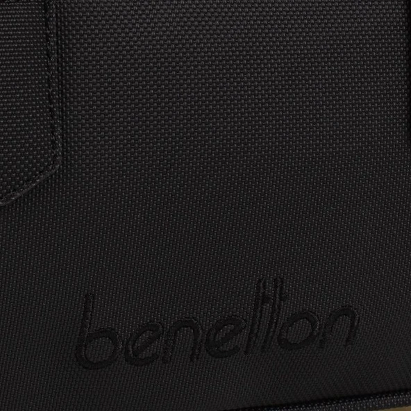 Benetton Siyah Geniş Kadın Çapraz Nano Çanta BNT 1621 - Resim 4