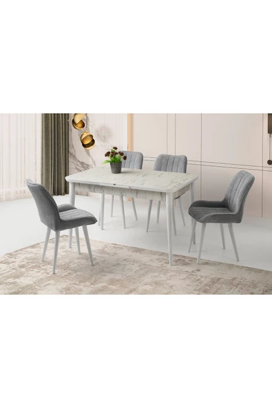 Rüzgar Hg Masa, Alora Sandalye, Marmo, 130x80 ürün görseli