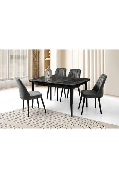 Pesca Masa, Lira Sandalye, Siyah, 130x80 ürün görseli