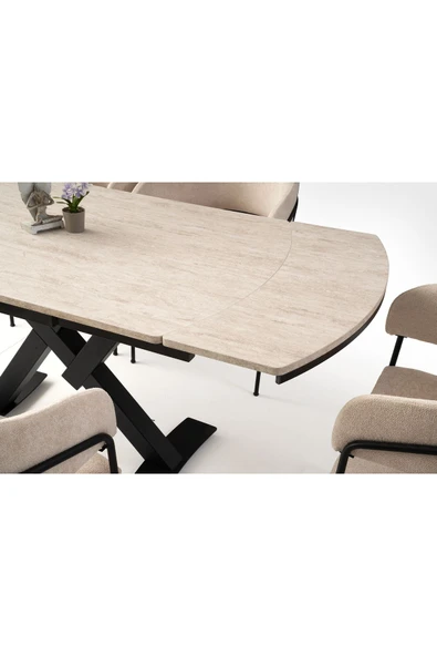 Steel Masa, Kardelen Sandalye, Sidon, 130x80 - Resim 5