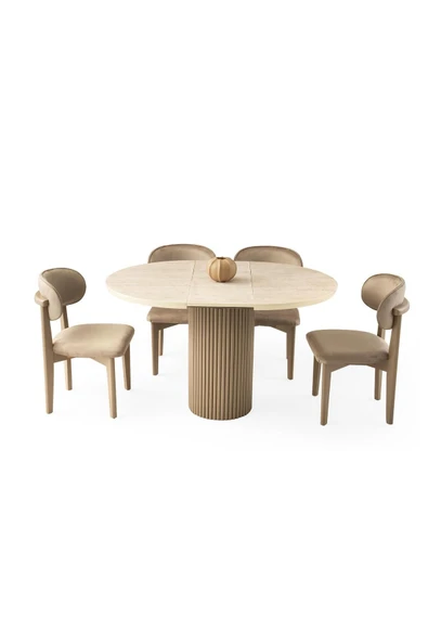 Eksen Açılır Masa, Umay Sandalye, Sidon, 100x100 - Resim 2