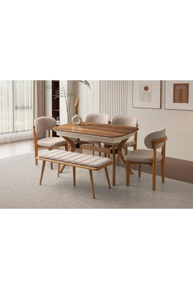 Bolvadin Masa, Umay Sandalye, Dekor Bench, Valencia, 130x80 ürün görseli