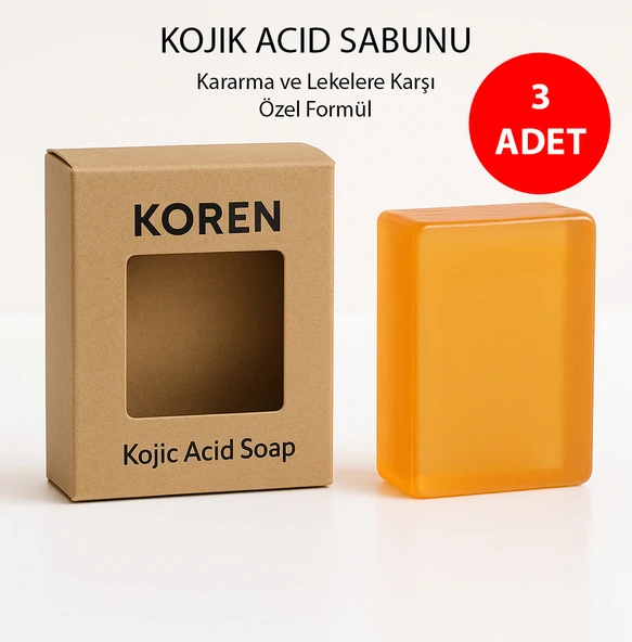 KOREN Kojik Asit  Zerdeçal Sabunu 100g  Aydınlatıcı & Arındırıcı Etki  Yoğun Köpük & Peeling Etkili ürün görseli