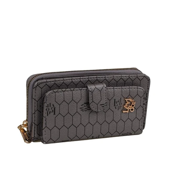 Levidor Platin Kapaklı Kadın Lisans Baskılı Cüzdan ürün görseli