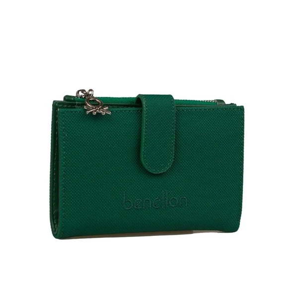 Benetton Zümrüt Yeşili Nano Orta Boy Kartlık Kadın Cüzdan BNT 1300 ürün görseli