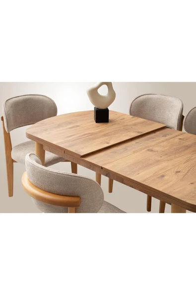 Mono Kaşıklıklı Masa, Dışbudak, 140x80 - Resim 6