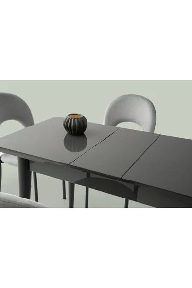 Rüzgar Hg Masa, Clarus Sandalye, Koyu Gri, 100x60 - Resim 3