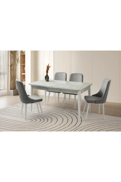Rüzgar Tekno Kenar Masa, Marmo, 160x90 - Resim 5