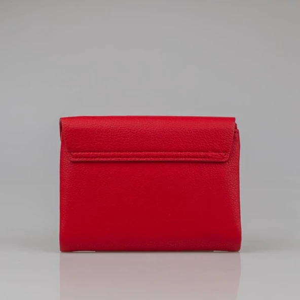 Benetton Kırmızı Softline Kadın Kare Yumuşak Deri Cüzdan  BNT 1445 - Resim 2