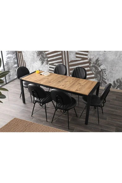 Lato Masa, Metaxi Sandalye, Dışbudak, 120x75 - Resim 4