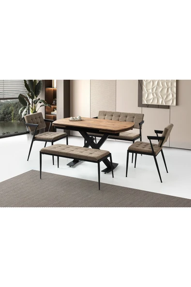 Steel Bank Takımı, Dışbudak, 130x80 ürün görseli