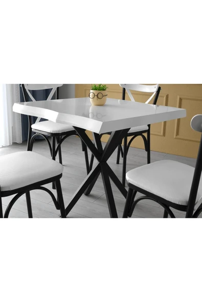 KEOPS MASA, BEYAZ, 90X90 - Resim 3