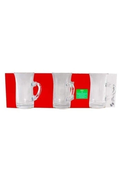 Paşabahçe 55613 3 Lü Mila Kulplu Büyük Çay Bardağı 145 Cc - 3