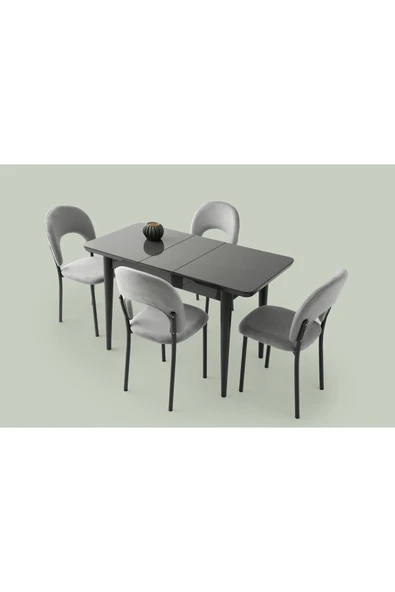 Rüzgar Hg Masa, Clarus Sandalye, Koyu Gri, 100x60 - Resim 2