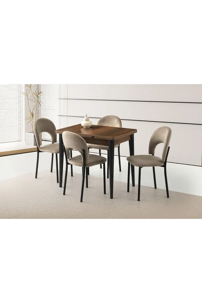 Royal Masa, Nova Sandalye, Ceviz, 90x60 ürün görseli