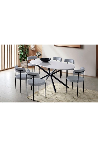 Lirona Masa, Beyaz, 180x90 ürün görseli