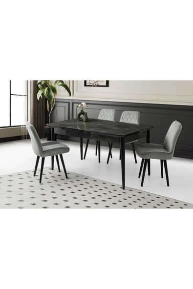 Rüzgar Hg Masa, Alora Sandalye, Irony, 160x90 ürün görseli