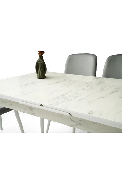 Rüzgar Hg Masa, Flora Sandalye, Marmo, 160x90 - Resim 5