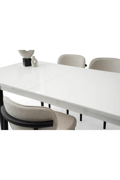 Rüzgar Tekno Kenar Masa, Kar Beyaz, 160x90 - Resim 3