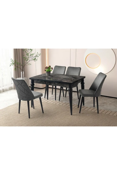 Royal Masa, Siena Sandalye, Siyah, 120x80 ürün görseli