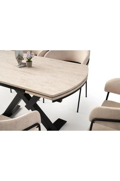 Steel Masa, Sidon, 130x80 - Resim 7