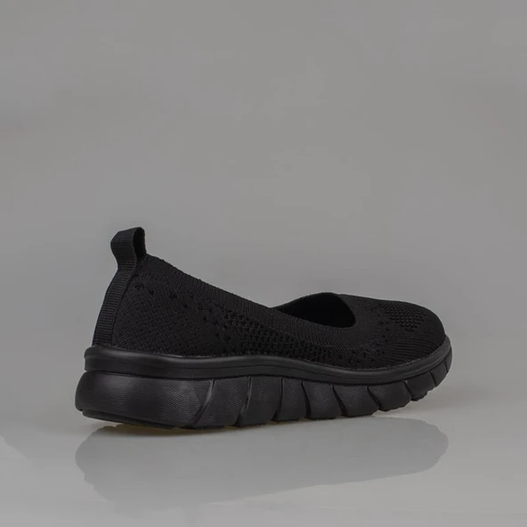 M2S Siyah Sisu Kadın Ultra Hafif Esnek Spor Babet - Resim 3