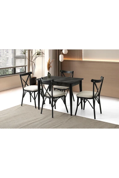 Madrid Hg Masa, Bahar Çapraz Sandalye, Irony, 100x60 ürün görseli