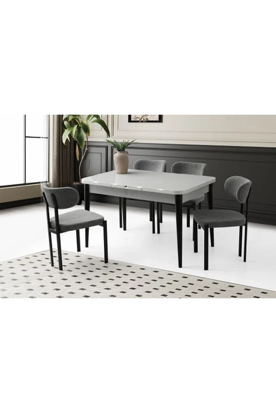 Argun Hg Masa, Konfor Sandalye, Gri, 130x80 ürün görseli