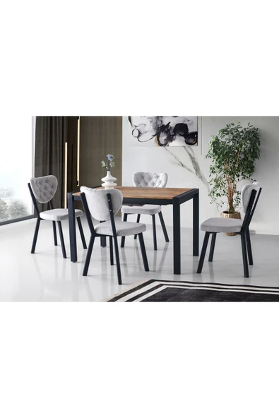 Lato Masa Rivone Sandalye Takımı, Atlantik Çam, 120x74 ürün görseli