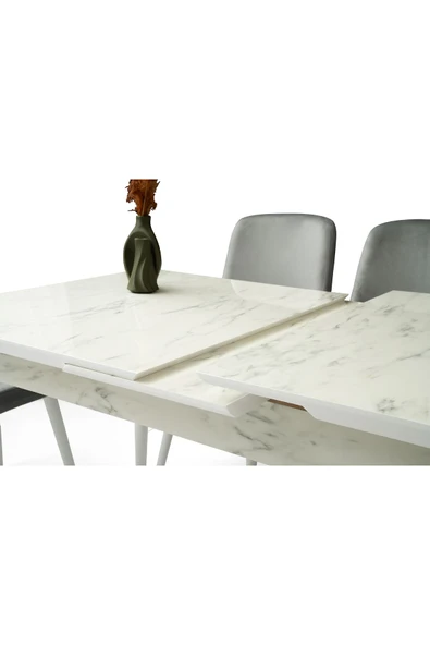 Rüzgar Hg Masa, Flora Sandalye, Marmo, 160x90 - Resim 4