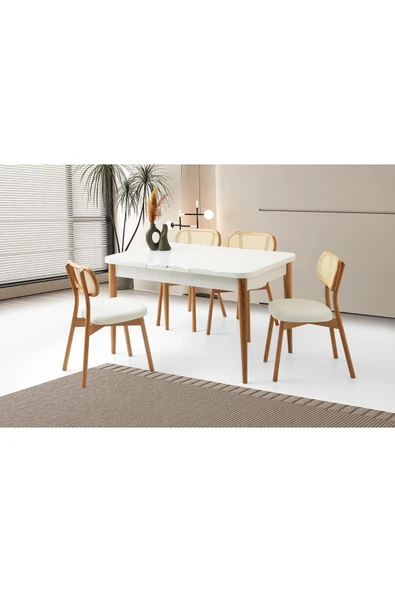 Argun Hg Masa, Kar Beyaz, 130x80 - Resim 6