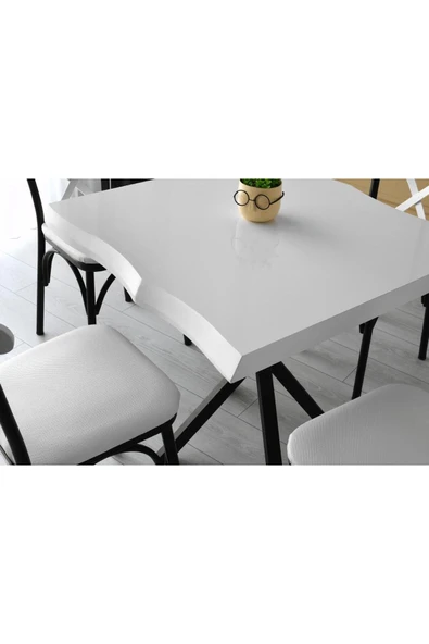 KEOPS MASA, BEYAZ, 90X90 - Resim 2