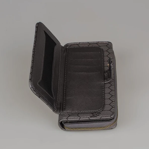 Levidor Platin Kapaklı Kadın Lisans Baskılı Cüzdan - Resim 3