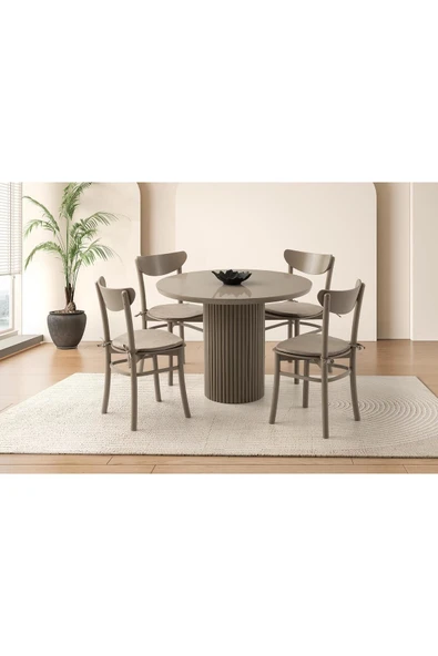 Eksen Masa, Alman Sandalye, Cappicino, 100x100 ürün görseli