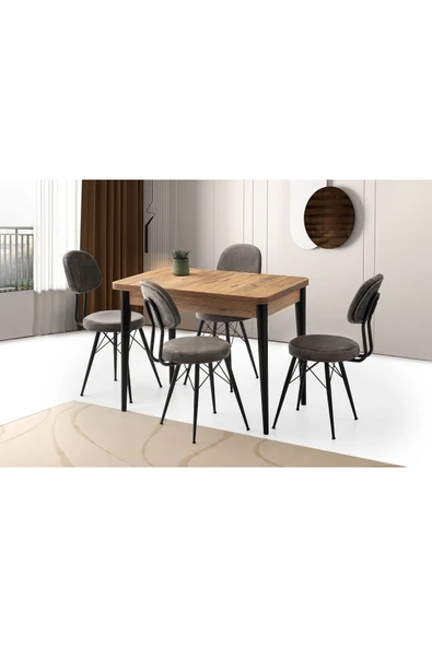 Rotary Masa, Eyfel Sandalye, Dışbudak, 100x65 ürün görseli