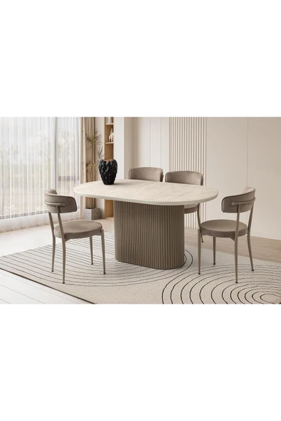 Azura Masa, Armoni Sandalye, Sidon, 160x90 ürün görseli