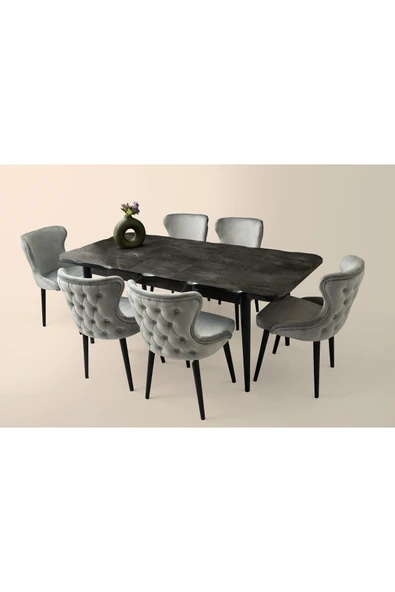 Argun Hg Masa, Inci Sandalye, Irony, 160x90 - Resim 3