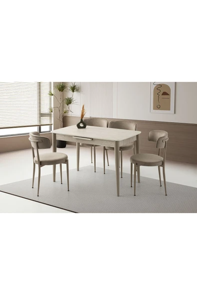 Madrid Masa, Armoni Sandalye, Sidon, 120x70 ürün görseli