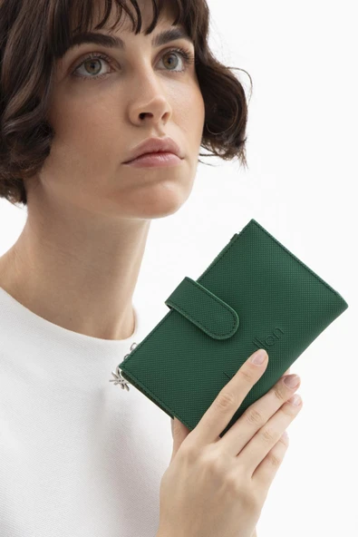 Benetton Zümrüt Yeşili Nano Orta Boy Kartlık Kadın Cüzdan BNT 1300 - Resim 3