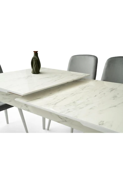 Rüzgar Tekno Kenar Masa, Marmo, 160x90 - Resim 2