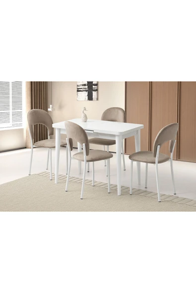 Pesca Masa, Nova Sandalye, Beyaz, 100x60 ürün görseli