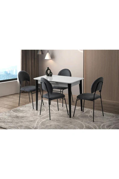 Madrid Hg Masa, Clarus Sandalye, Açık Gri, 100x60 ürün görseli