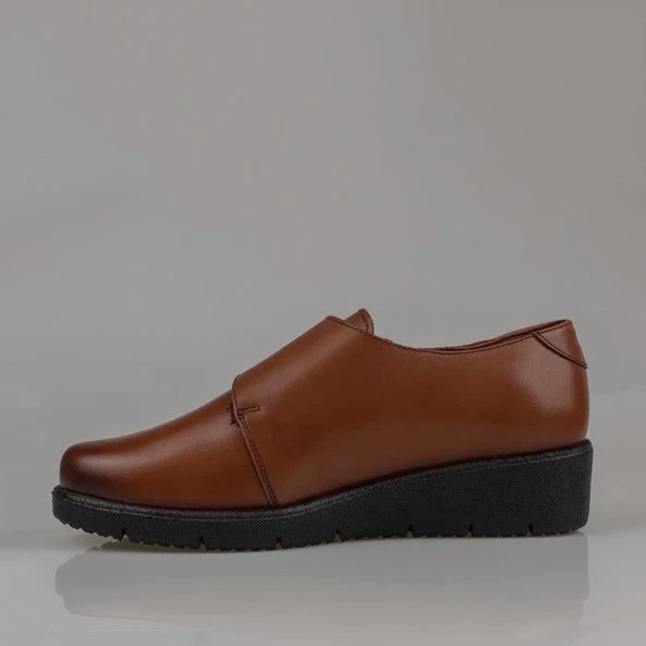 M2S Taba Ultra Hafif Hakiki Deri Kadın Comfort Ayakkabı - 3