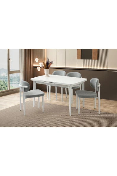 Pesca Masa, Perla Sandalye, Beyaz, 130x80 ürün görseli