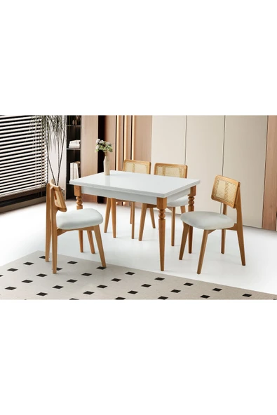 Smart Masa, Zion Sandalye, Beyaz, 110x70 ürün görseli