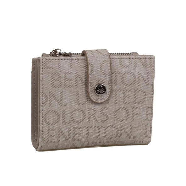 Benetton Taş Monogram Eskitme Kadın Kartlık Cüzdan BNT 1310 - 1
