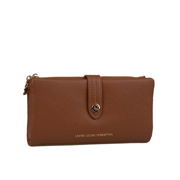 Benetton Taba Kadın Deri Yumuşak Geniş Cüzdan BNT 1241 ürün görseli