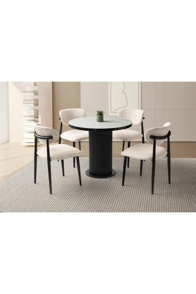 Ptt Ayak Masa, Polo Sandalye, Marmo, 100x100 ürün görseli