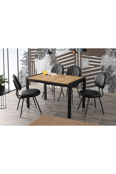 Lato Masa, Metaxi Sandalye, Dışbudak, 120x75 ürün görseli