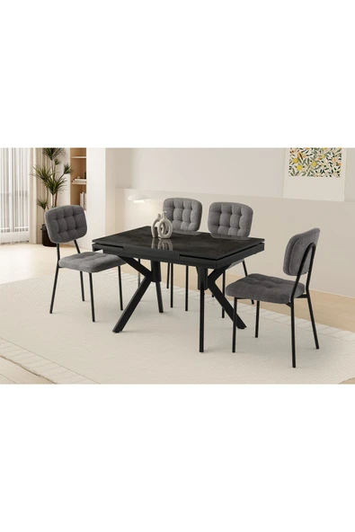 Kristal Hg Masa, Lima Sandalye, Irony, 110x70 ürün görseli